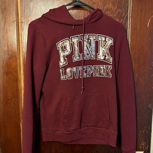 Pink hoodie. Worn a few times, good condition.